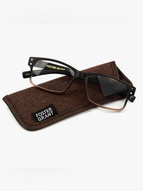 New Foster Grant Men's Rectangular Thomson 2.00 reading Glasses.